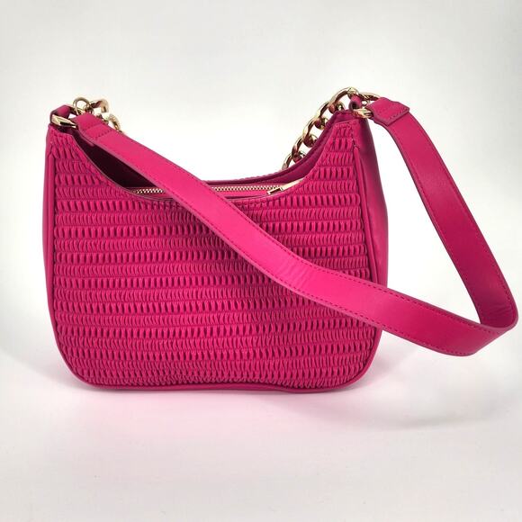 Aldo Barbie Pink Faux Leather Ruched Shoulder Bag - Picture 4 of 13